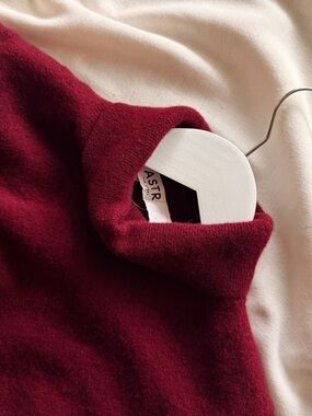 Astr Wine-Red Turtleneck Sweater